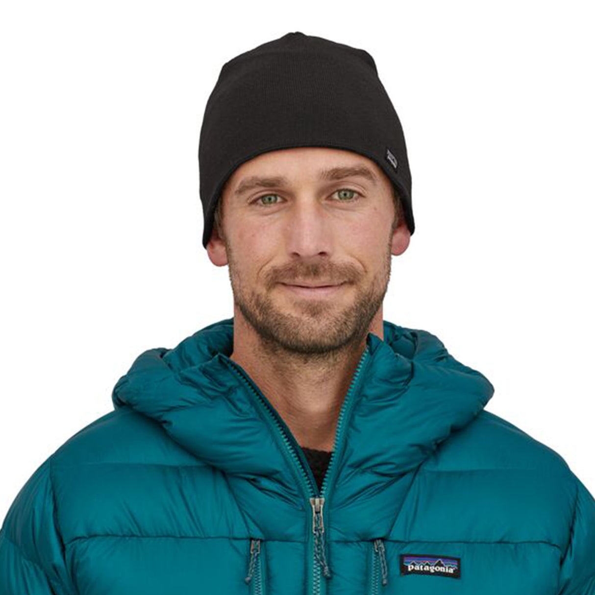Patagonia Beanie Hat Black-Classic Fitz Roy/Andes Blue-Logo Belwe/Black #- 53 Degrees North 
