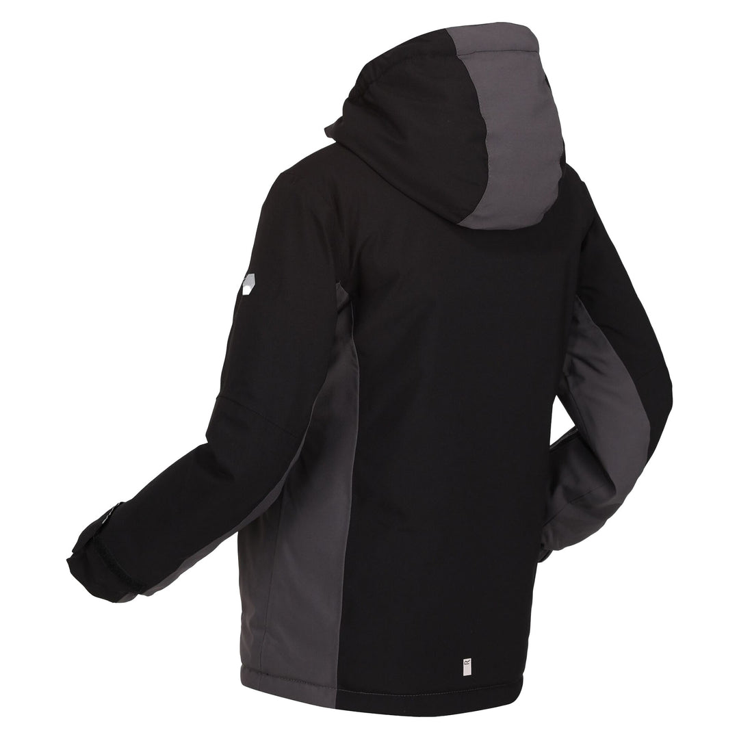 Regatta Kids' Highton Padded Waterproof Jacket III #color_black-dark-grey