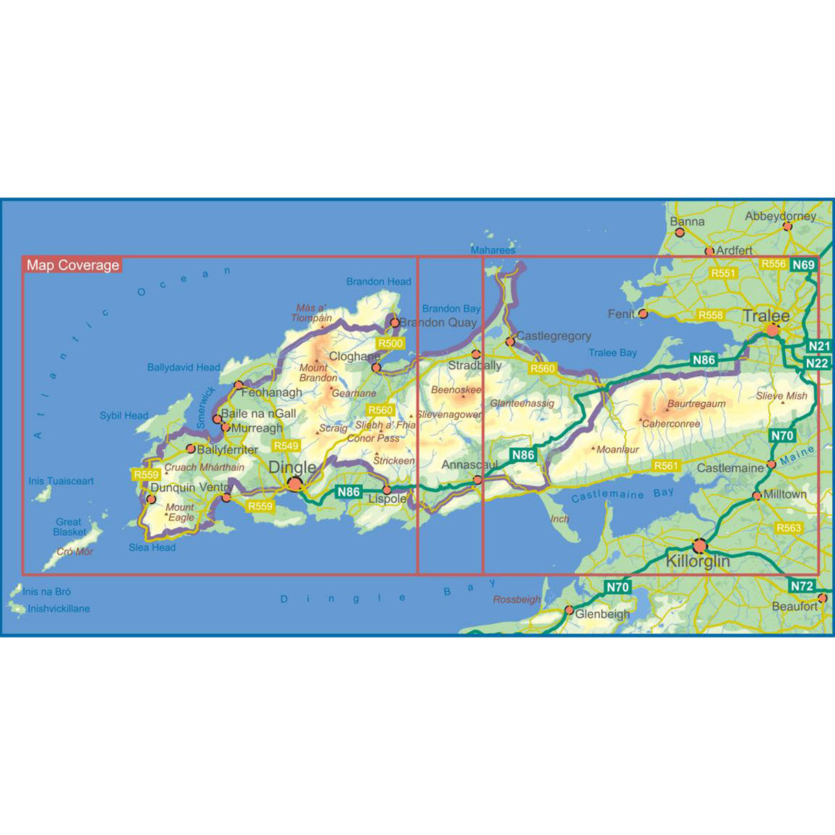 EastWest Mapping Dingle Way Waterproof Map Default Title #- 53 Degrees North 