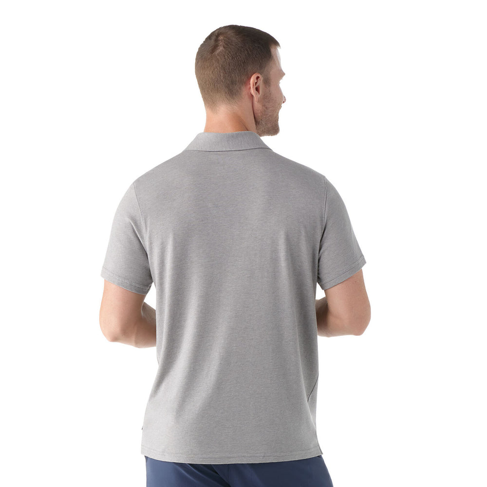 Smartwool Men's Short Sleeve Polo T-Shirt #color_light-grey-heather