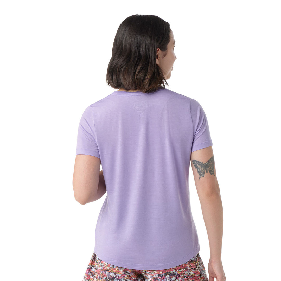Smartwool Women's Active Ultralite V-Neck Short Sleeve T-shirt #color_ultra-violet