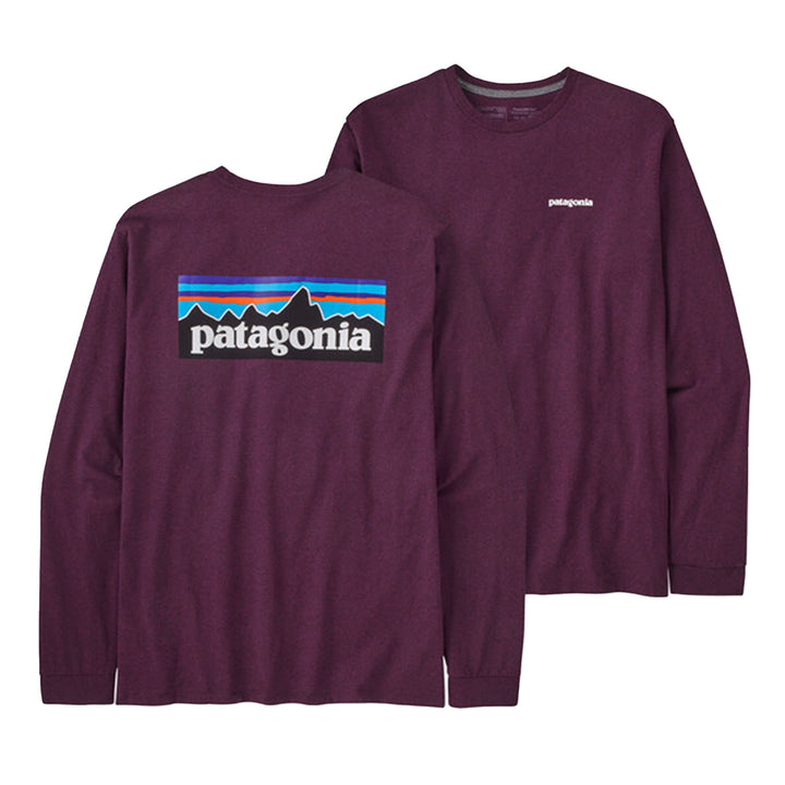 Patagonia Men's L/S P-6 Logo Responsibili-Tee #color_night-plum