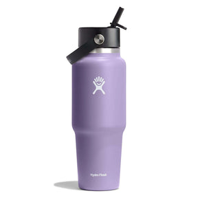 Hydro Flask 32oz Wide Mouth Travel Bottle with Straw Cap Moonshadow-Trillium-Black-Indigo #- 53 Degrees North 