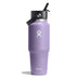 Hydro Flask 32oz Wide Mouth Travel Bottle with Straw Cap Moonshadow-Trillium-Black-Indigo #- 53 Degrees North 
