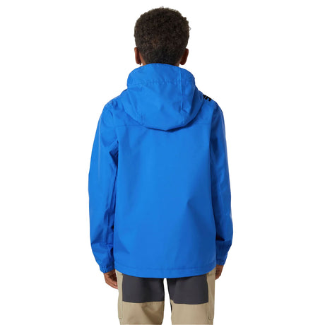 Helly Hansen Kids' Crew Hooded Waterproof Jacket Cobalt / Age 7-8-Cobalt / Age 9-10-Cobalt / Age 11-12-Cobalt / Age 13-14-Cobalt / Age 15-16 #- 53 Degrees North 