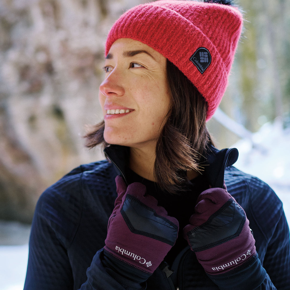 Columbia Winter Blur Pom Pom Beanie Black-Daredevil-Moonvista #- 53 Degrees North 