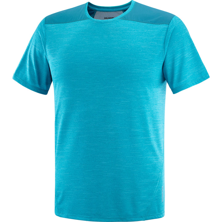 Salomon Men's Outline Short Sleeve T-shirt #color_deep-dive-tahitian-tide