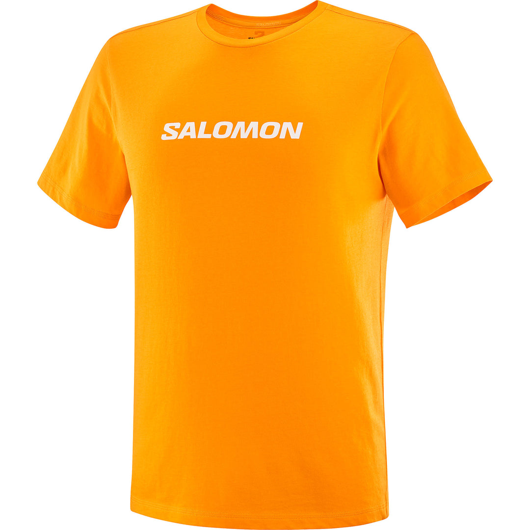 Salomon Men's Salomon Logo Performance Short Sleeve T-shirt #color_zinnia