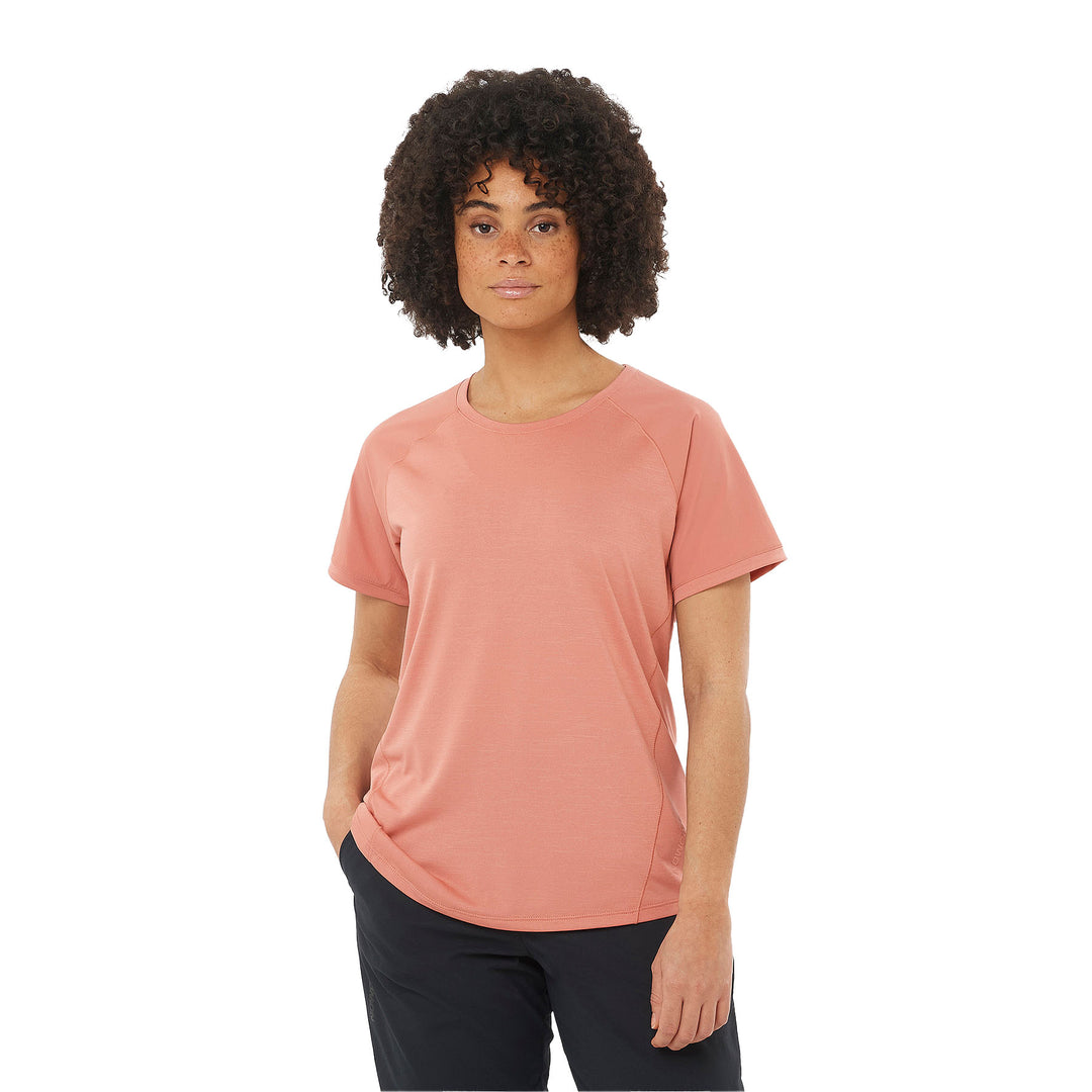 Salomon Women's Outline Short Sleeve T-shirt #color_light-mahogany