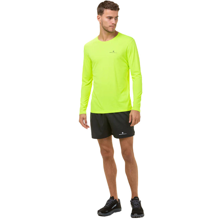 Ronhill Men's Core Long Sleeve Tee #color_fluo-yellow