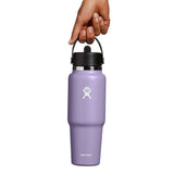 Hydro Flask 32oz Wide Mouth Travel Bottle with Straw Cap Moonshadow-Trillium-Black-Indigo #- 53 Degrees North 