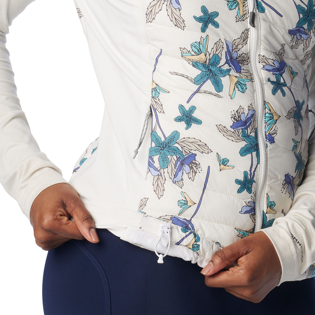 Columbia Women's Powder Pass Vest Sea Salt Tiger Lilies / X-Small-Sea Salt Tiger Lilies / Small-Sea Salt Tiger Lilies / Medium-Sea Salt Tiger Lilies / Large-Sea Salt Tiger Lilies / X-Large #- 53 Degrees North 