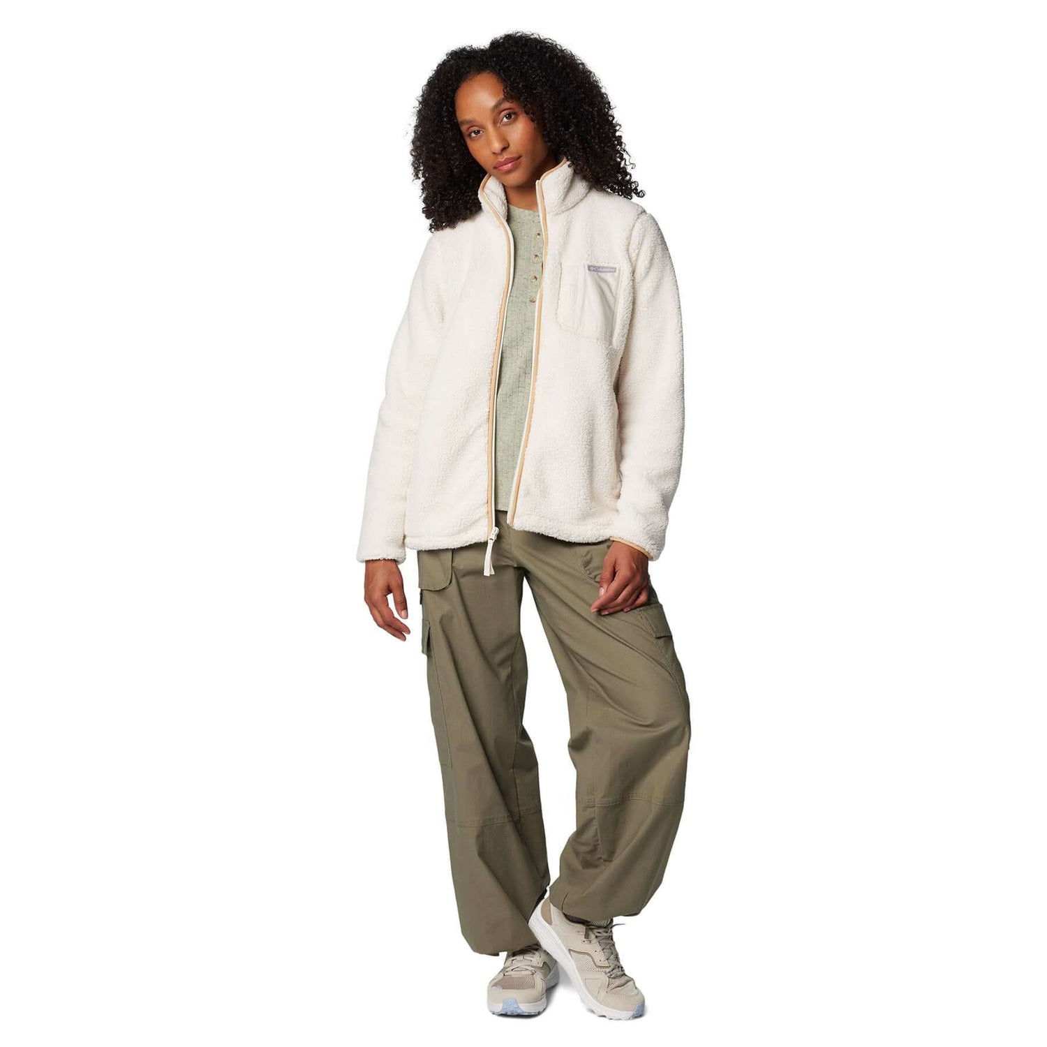 Columbia Women's West Bend Full Zip II Sherpa Jacket Chalk / X-Small-Chalk / Small-Chalk / Medium-Chalk / Large-Chalk / X-Large #- 53 Degrees North 