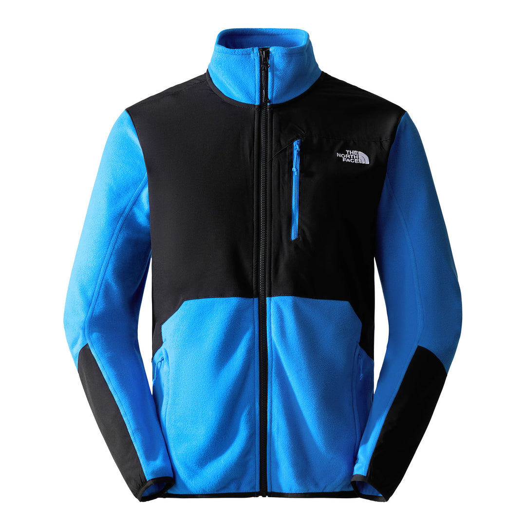The North Face Men's Glacier Pro Full Zip Fleece Jacket #color_optic-blue-tnf-black