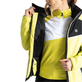 Women's Carving Ski Jacket #color_yellow-plum-black