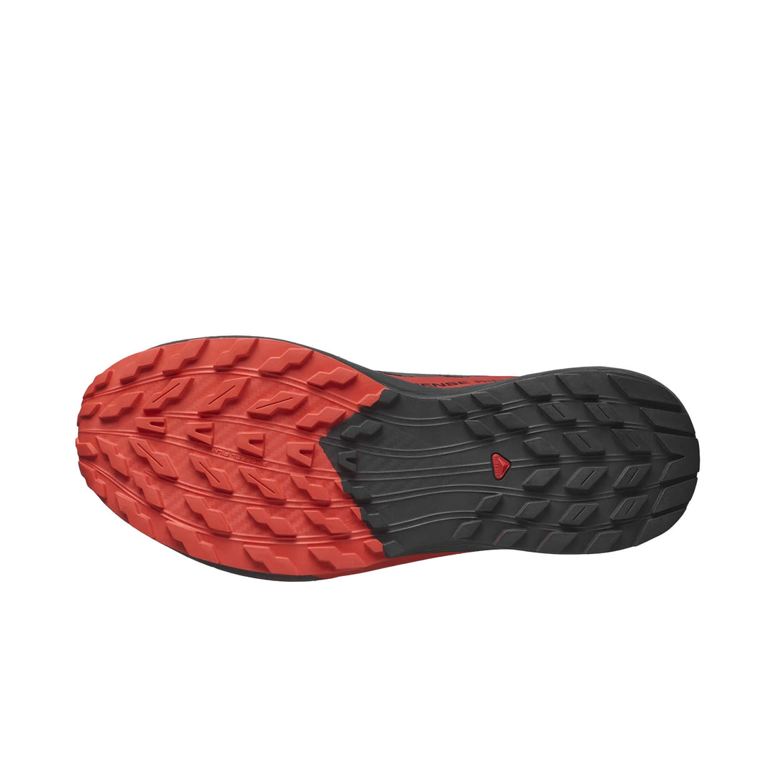 Solomon Men's Sense Ride 5 Train Running Shoes #color_black-fiery-red-black