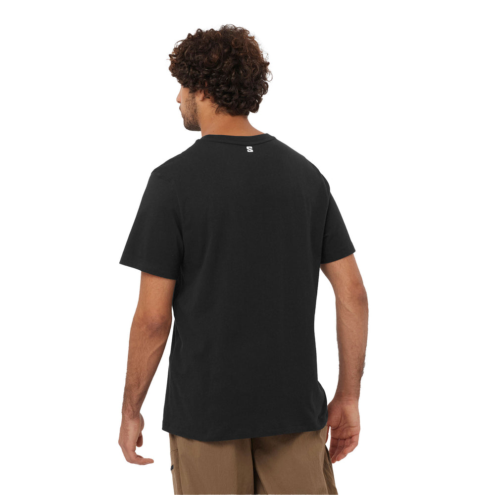 Salomon Men's Salomon Logo Performance Short Sleeve T-shirt #color_deep-black