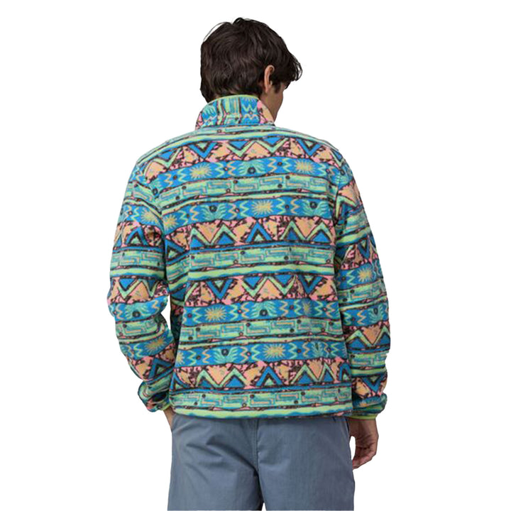 Patagonia Men's Lightweight Synch Snap-T Pullover #color_high-hopes-geo-salamander-green