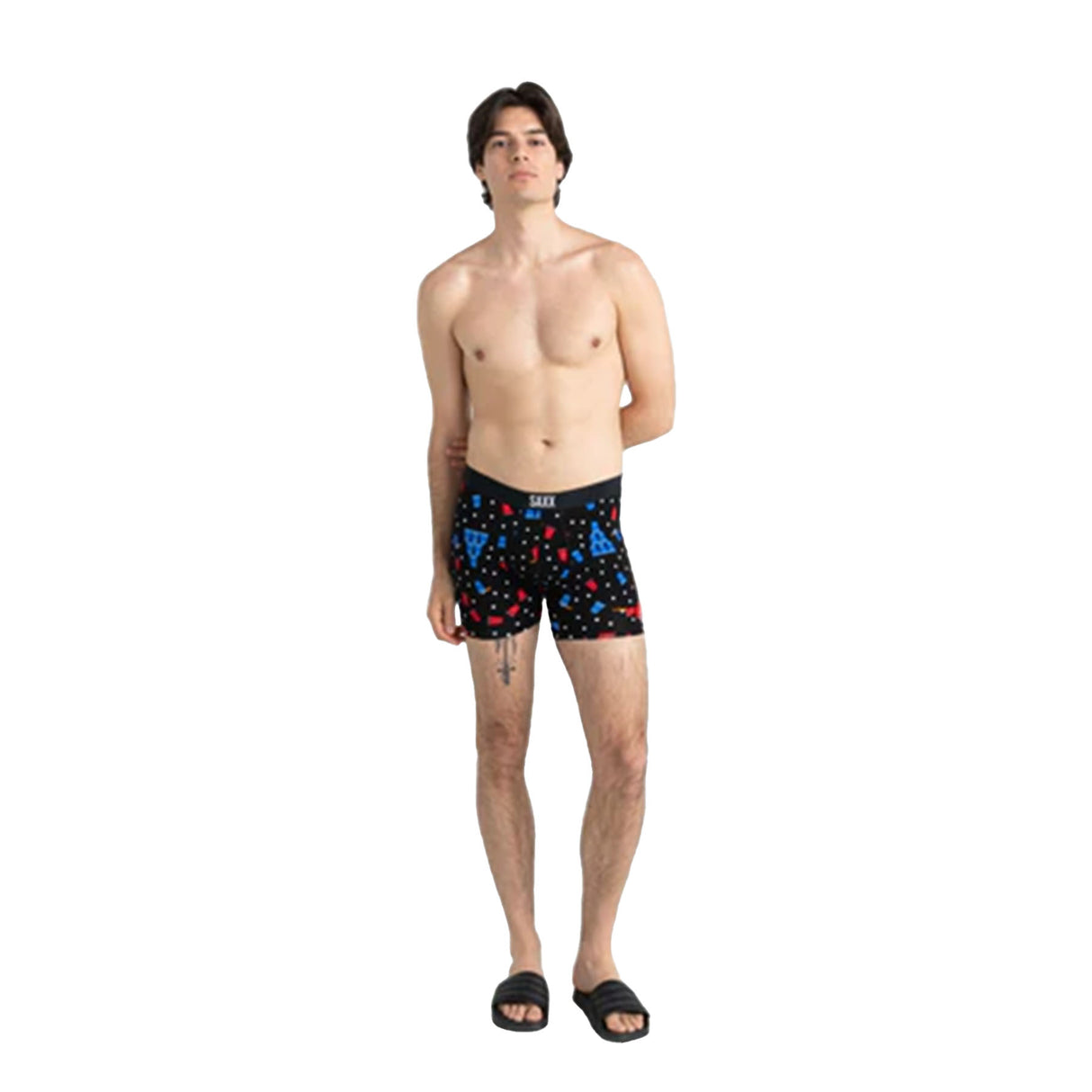 SAXX Men's Vibe Boxer Brief Black Coast Stripe / Small-Black Coast Stripe / Medium-Black Coast Stripe / Large-Black Coast Stripe / X-Large-Year Of The Snake/Blue / Small #- 53 Degrees North 