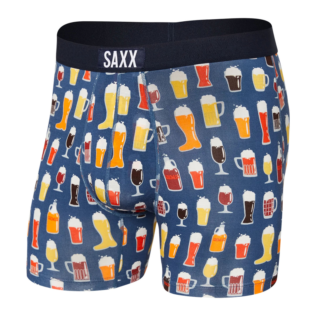 Saxx Men's Vibe Super Soft Boxer Briefs #color_dark-denim-pitcher-perfect