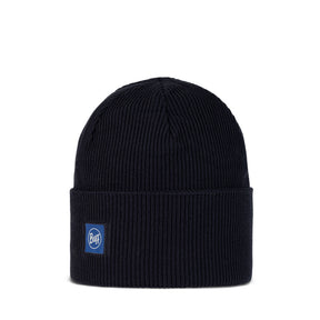 BUFF Crossknit Beanie Hat Solid Black-Solid Light Grey-Night Blue-Iris #- 53 Degrees North 