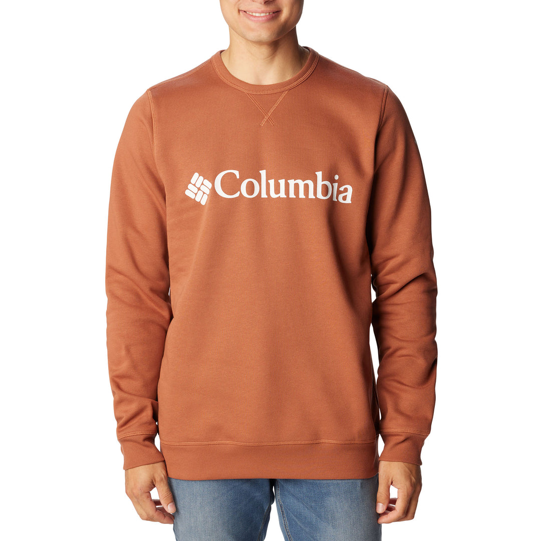Columbia Mens Columbia Logo Fleece Crew #color_auburn-csc-branded