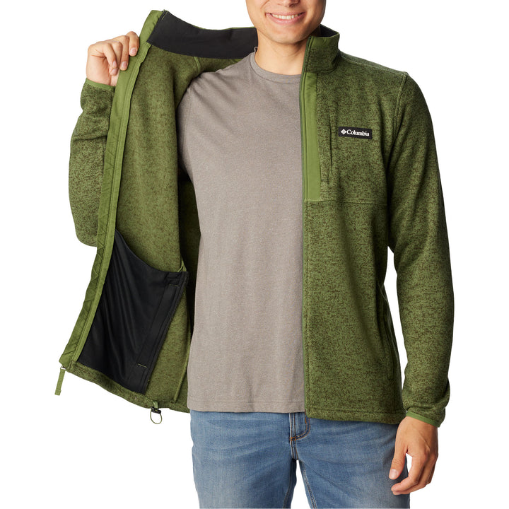 Columbia Men's Sweater Weather Full Zip Fleece Jacket #color_canteen-heather