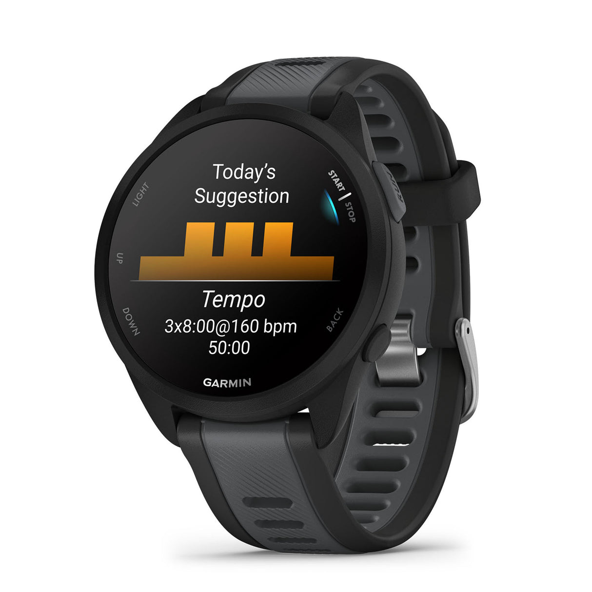 Garmin Forerunner 165 GPS Smartwatch Black & Slate Grey-Mist Grey & Whitestone #- 53 Degrees North 