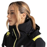 Women's Carving Ski Jacket #color_yellow-plum-black