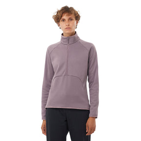 Salomon Women's Essential Warm Half Zip Midlayer Fleece Moonscape / X-Small-Moonscape / Small-Moonscape / Medium-Moonscape / Large-Moonscape / X-Large #- 53 Degrees North 