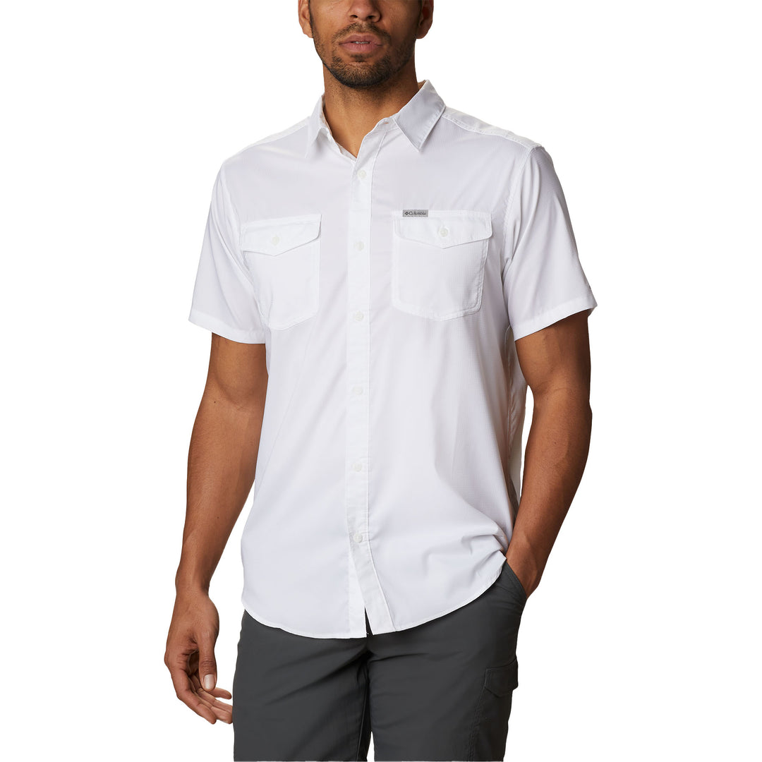 Columbia Mens Utilizer II Solid Short Sleeve Shirt #color_white