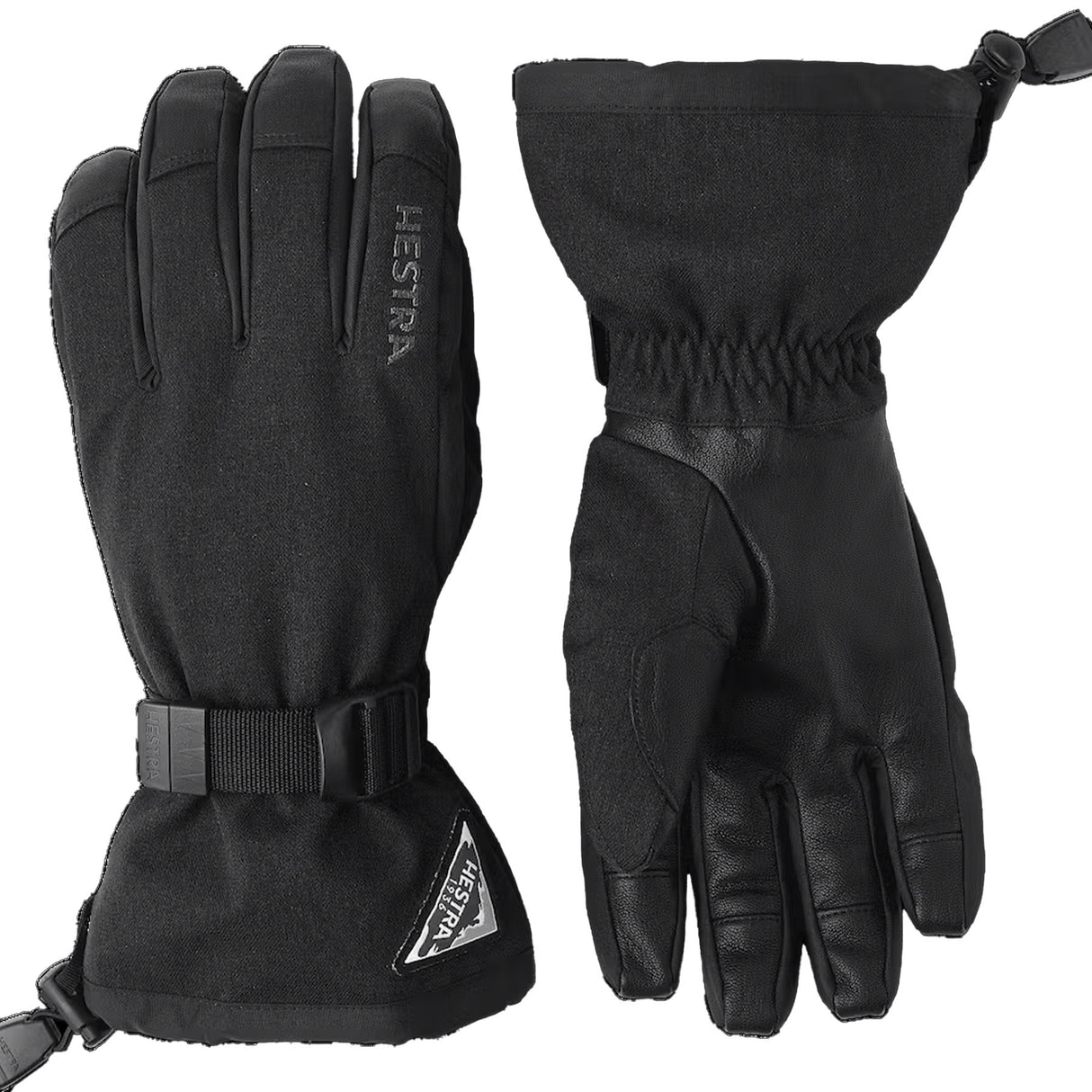 Hestra Powder Gauntlet Ski Gloves Black / Small-Black / Medium-Black / Large-Black / X-Large #- 53 Degrees North 