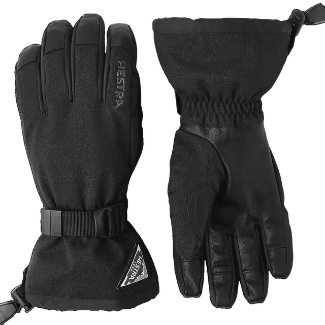 Hestra Powder Gauntlet Ski Gloves Black / Small-Black / Medium-Black / Large-Black / X-Large #- 53 Degrees North 