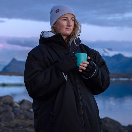 Dryrobe Advance Long Sleeve Changing Robe Black/Grey / X-Small-Black/Grey / Small-Black/Grey / Medium-Black/Grey / Large-Black/Camo Black / Small #- 53 Degrees North 