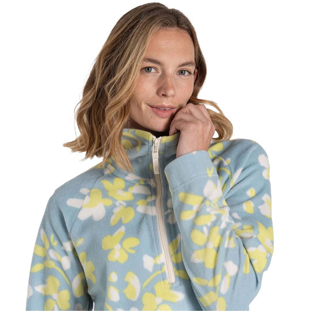 Craghoppers Women's Harper Half Zip Fleece #color_sky-blue-floral-print
