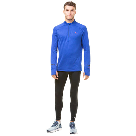 Ronhill Men'sThermal Tech Prism 1/2 Zip Tee Cobalt/Flame / Small-Cobalt/Flame / Medium-Cobalt/Flame / Large-Cobalt/Flame / X-Large #- 53 Degrees North 