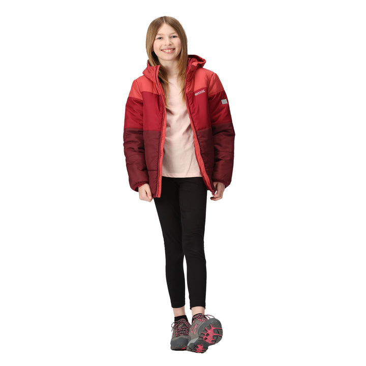 Regatta Kids' Lofthouse VII Hooded Jacket #color_mineral-red-rumba-red-burgundy