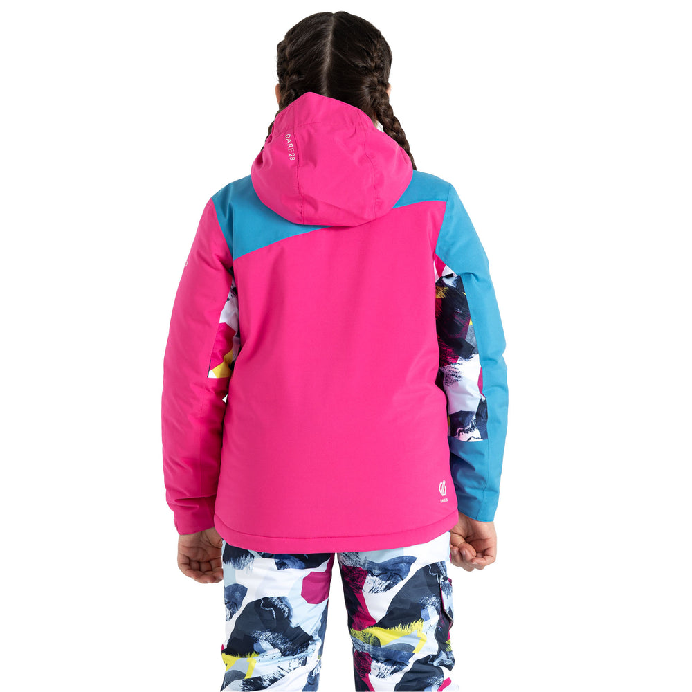 Dare 2b Kid's Humour II Jacket #color_swedish-blue-quiet-blue-abstract-mountain-print