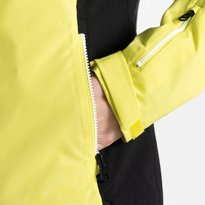 Women's Carving Ski Jacket #color_yellow-plum-black