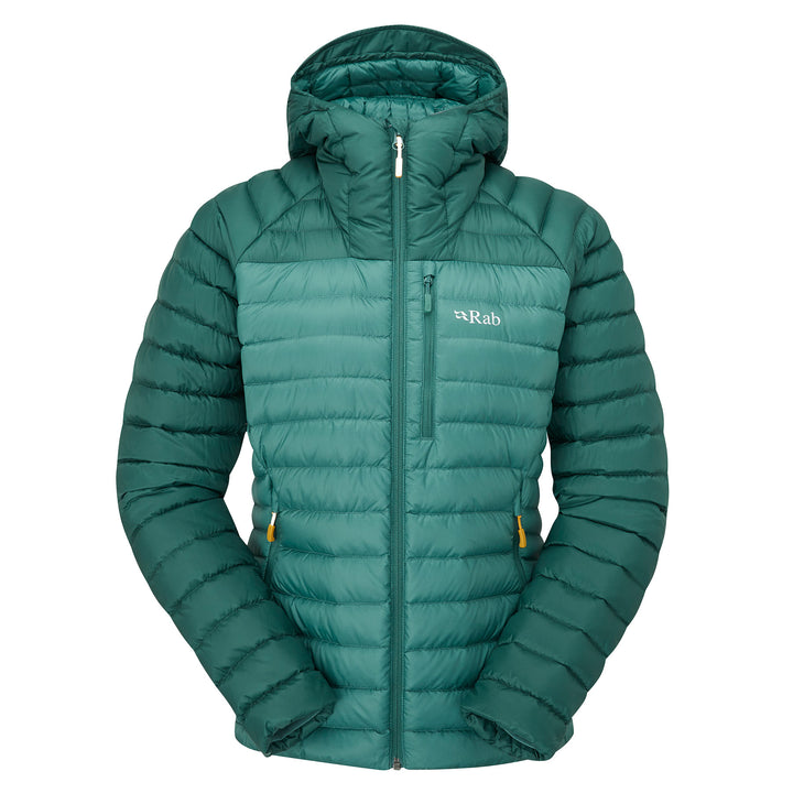 Rab Women's Microlight Alpine Down Jacket #color_green-slate-eucalyptus