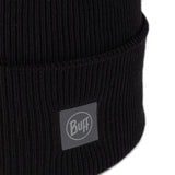 BUFF Crossknit Beanie Hat Solid Black-Solid Light Grey-Night Blue-Iris #- 53 Degrees North 