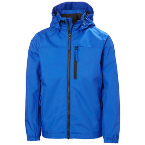 Helly Hansen Kids' Crew Hooded Waterproof Jacket Cobalt / Age 7-8-Cobalt / Age 9-10-Cobalt / Age 11-12-Cobalt / Age 13-14-Cobalt / Age 15-16 #- 53 Degrees North 