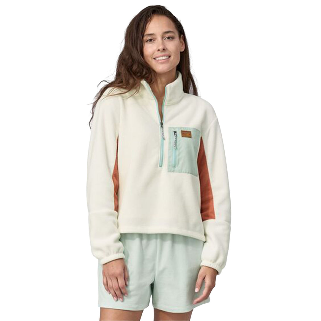 Women's Microdini 1/2 Zip Pullover Fleece #color_birch-white