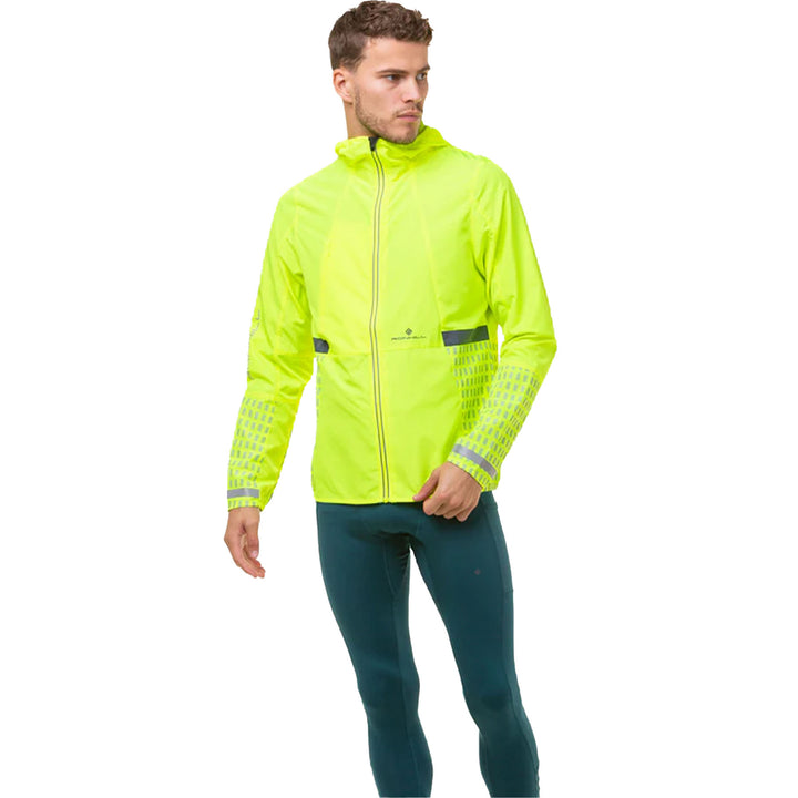 Ronhill Men's Tech Afterhours Jacket #color_fluo-yellow-charcoal-reflect