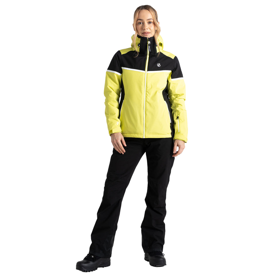 Women's Carving Ski Jacket #color_yellow-plum-black