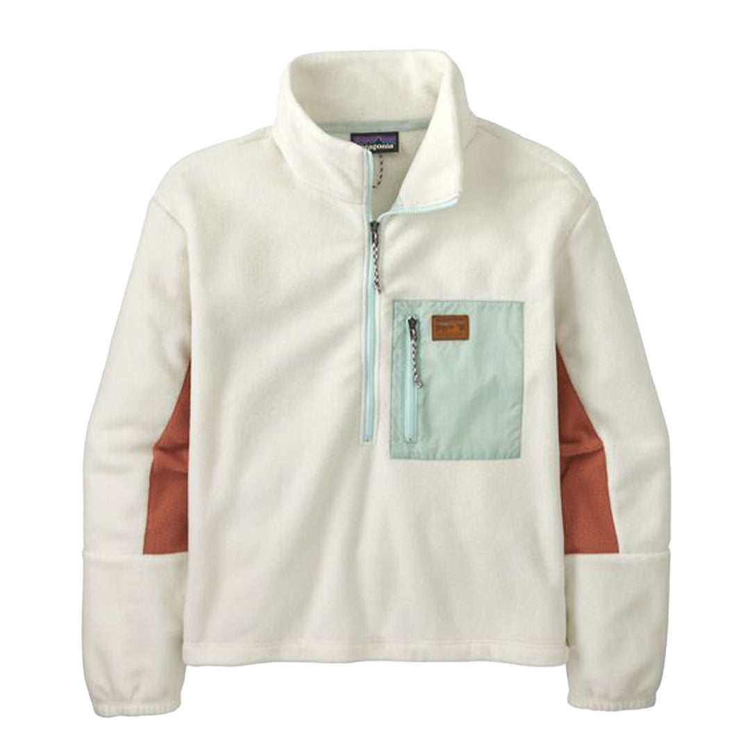 Women's Microdini 1/2 Zip Pullover Fleece #color_birch-white