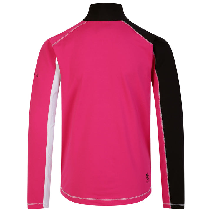 Dare 2b Kids' Formate II Core Stretch Midlayer Top #color_pure-pink-black