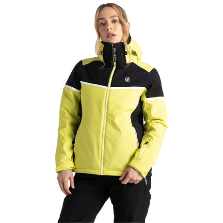 Women's Carving Ski Jacket #color_yellow-plum-black