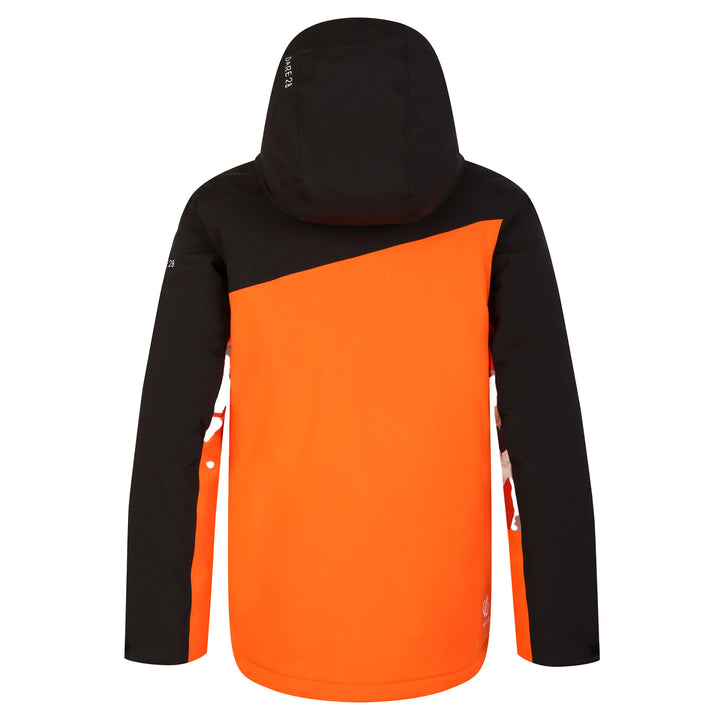 Dare 2b Kid's Humour II Jacket #color_puffins-orange-geo-camo-print-black