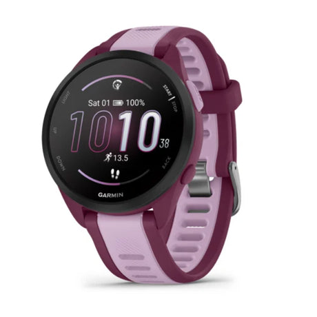 Garmin Forerunner 165 Music Smartwatch Fuchsia & Coral-Turquoise & Aqua-Mist Grey & Whitestone-Black & Slate Grey #- 53 Degrees North 